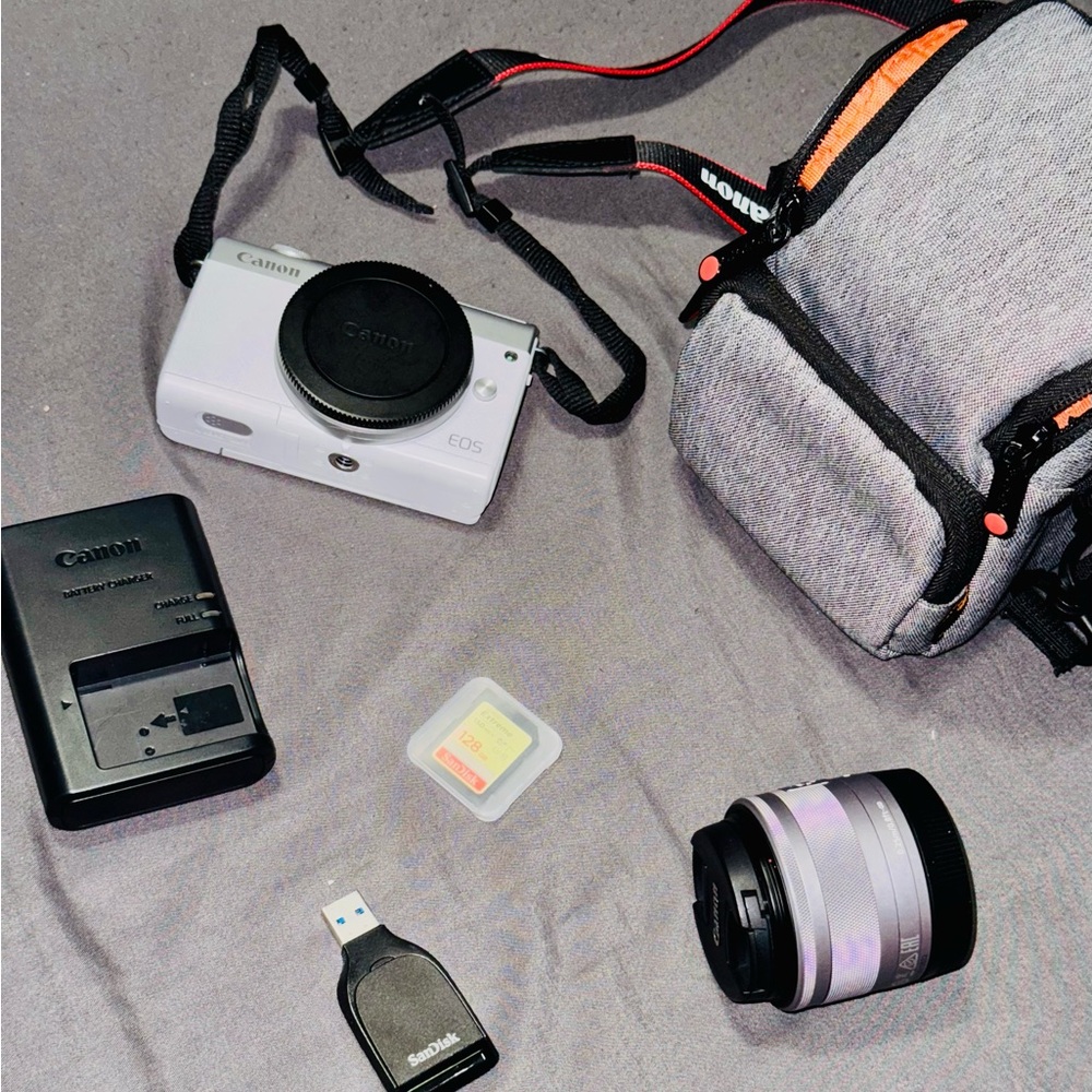 Canon M200 With Kit Lens and Accessories